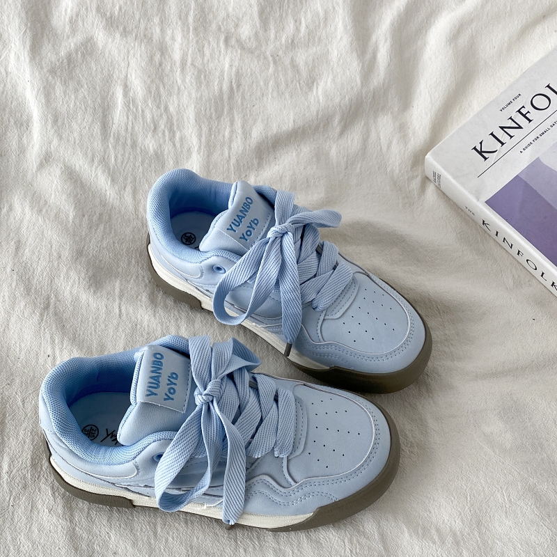 Mint Green Thick-Soled Board Shoes for Women - Versatile Casual Sports Sneakers for Spring 2025, Trendy & Comfortable Mint Green Thick-Soled Board Shoes for Women - Versatile Casual Sports Sneakers for Spring 2025, Trendy & Comfortable