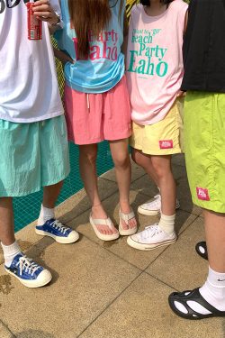 Mint Mambo Quick-Dry Sports Beach Shorts for Men and Women – Summer Casual Five-Point Pants for Couples