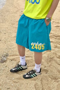 Mint Mambo Quick-Dry Sports Beach Shorts for Men and Women – Summer Casual Five-Point Pants for Couples