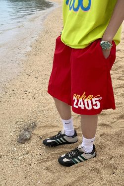 Mint Mambo Quick-Dry Sports Beach Shorts for Men and Women – Summer Casual Five-Point Pants for Couples