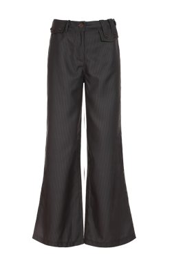 Modern Vintage Retro Low-Waist Striped Suit Pants for Women, Casual Straight-Leg Trousers, 90s Inspired Fashion