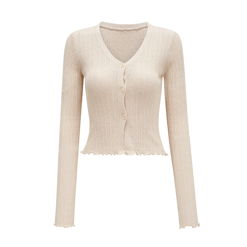 Multi-Color Slim Fit Long Sleeve V-Neck Knitted Cardigan Top for Women - European and American Style Y2K Fashion Multi-Color Slim Fit Long Sleeve V-Neck Knitted Cardigan Top for Women - European and American Style Y2K Fashion