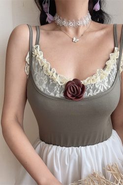 Multi-Way Wear Two-Piece Set - Handmade Elegant Lace Rose Camisole Top and Bottom - Fashionable Y2K Style