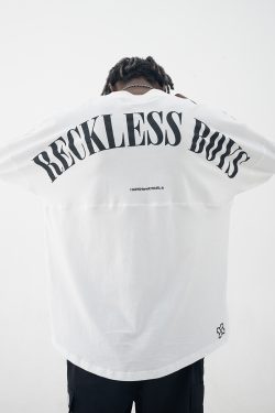 Multicolor Retro Print Loose Long Sleeve T-shirt for Boys - 90s Inspired Streetwear Style