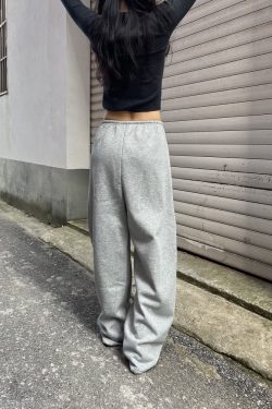 New American Style Unisex Drawstring Sweatpants - Casual Loose Fit Banana Design for Sport and Everyday Wear