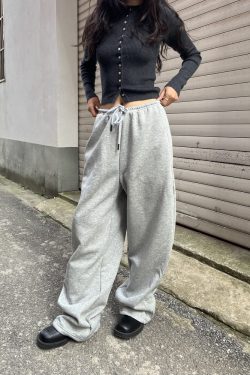 New American Style Unisex Drawstring Sweatpants - Casual Loose Fit Banana Design for Sport and Everyday Wear