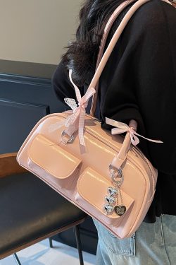 Oil Wax Leather Commuting Pillow Bag for Women - Versatile Large Capacity Shoulder Underarm Bag for Spring 2025 Fashion