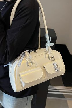 Oil Wax Leather Commuting Pillow Bag for Women - Versatile Large Capacity Shoulder Underarm Bag for Spring 2025 Fashion