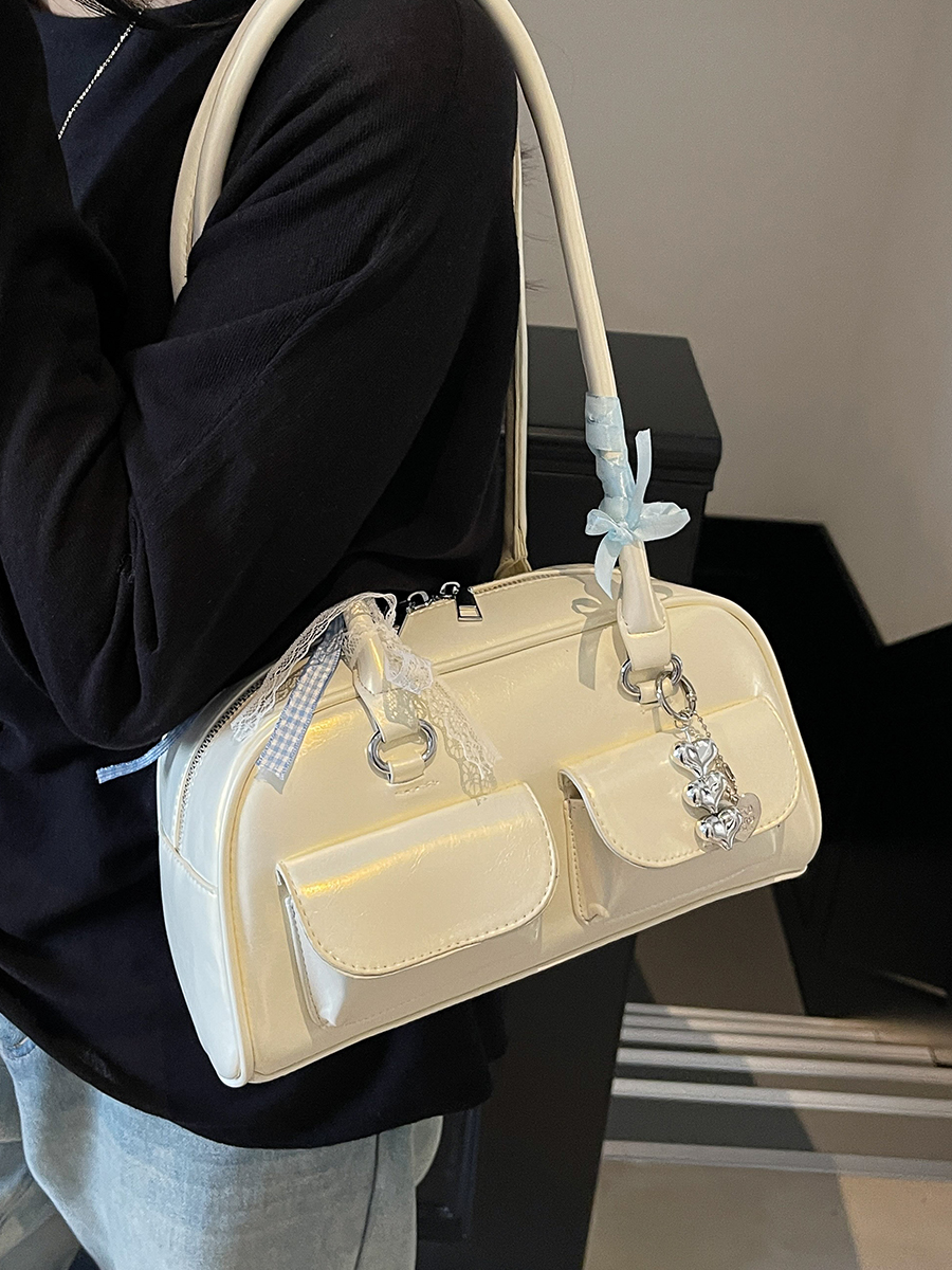 Oil Wax Leather Commuting Pillow Bag for Women - Versatile Large Capacity Shoulder Underarm Bag for Spring 2025 Fashion Oil Wax Leather Commuting Pillow Bag for Women - Versatile Large Capacity Shoulder Underarm Bag for Spring 2025 Fashion