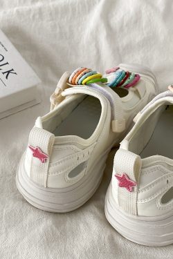 Open-Toe Sports Sandals for Women - 2025 Summer Breathable Ugly-Cute Dad Shoes in White, Trendy Casual Footwear