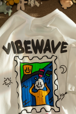 Oversized American Style Cartoon Print Short Sleeve T-Shirt for Men & Women, Plus Size Couple Outfit, Casual Cotton Top