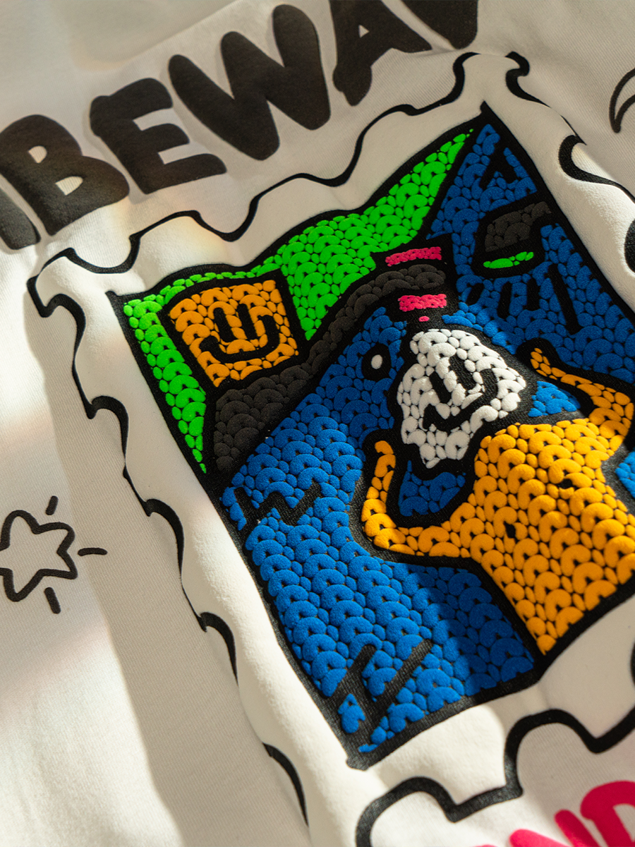 Oversized American Style Cartoon Print Short Sleeve T-Shirt for Men & Women, Plus Size Couple Outfit, Casual Cotton Top Oversized American Style Cartoon Print Short Sleeve T-Shirt for Men & Women, Plus Size Couple Outfit, Casual Cotton Top