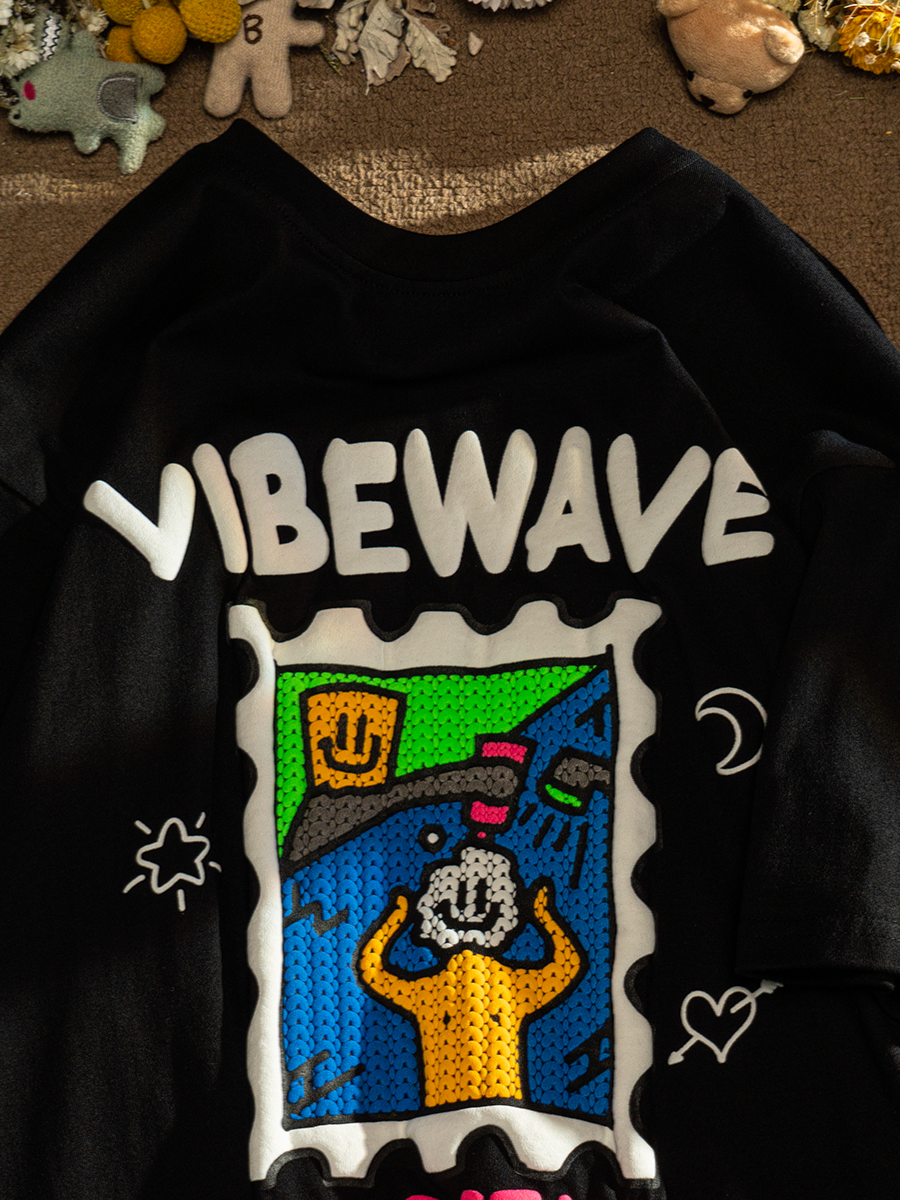 Oversized American Style Cartoon Print Short Sleeve T-Shirt for Men & Women, Plus Size Couple Outfit, Casual Cotton Top Oversized American Style Cartoon Print Short Sleeve T-Shirt for Men & Women, Plus Size Couple Outfit, Casual Cotton Top