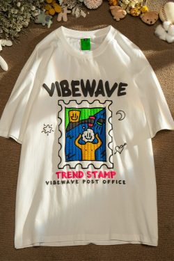 Oversized American Style Cartoon Print Short Sleeve T-Shirt for Men & Women, Plus Size Couple Outfit, Casual Cotton Top