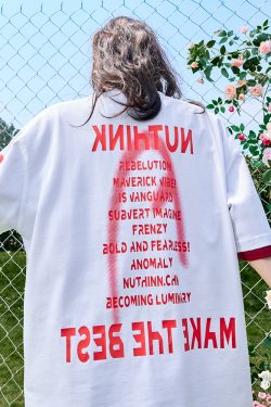 Oversized Hip-Hop Dopamine Letter Short Sleeve T-Shirt - Unisex American Streetwear, 2025 Trend, Casual Urban Style