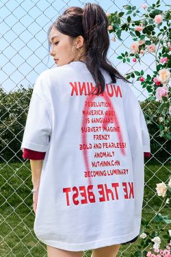 Oversized Hip-Hop Dopamine Letter Short Sleeve T-Shirt - Unisex American Streetwear, 2025 Trend, Casual Urban Style