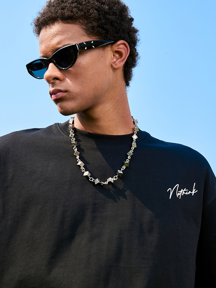 Pearl Letter Short Sleeve T-Shirt - American Vintage Streetwear Heavyweight Unisex Tee for Summer 2025 - Casual Y2K Style Pearl Letter Short Sleeve T-Shirt - American Vintage Streetwear Heavyweight Unisex Tee for Summer 2025 - Casual Y2K Style