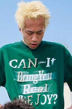 Pearl Letter Unisex Short Sleeve T-Shirt - Vintage American Style, Heavyweight, Trendy 2025 Summer Fashion