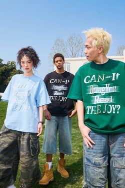 Pearl Letter Unisex Short Sleeve T-Shirt - Vintage American Style, Heavyweight, Trendy 2025 Summer Fashion