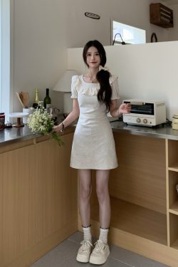 Petite Pear-Shaped French Half-Sleeve Dress - 2025 New Summer Style with Long Skirt for Effortless Elegance