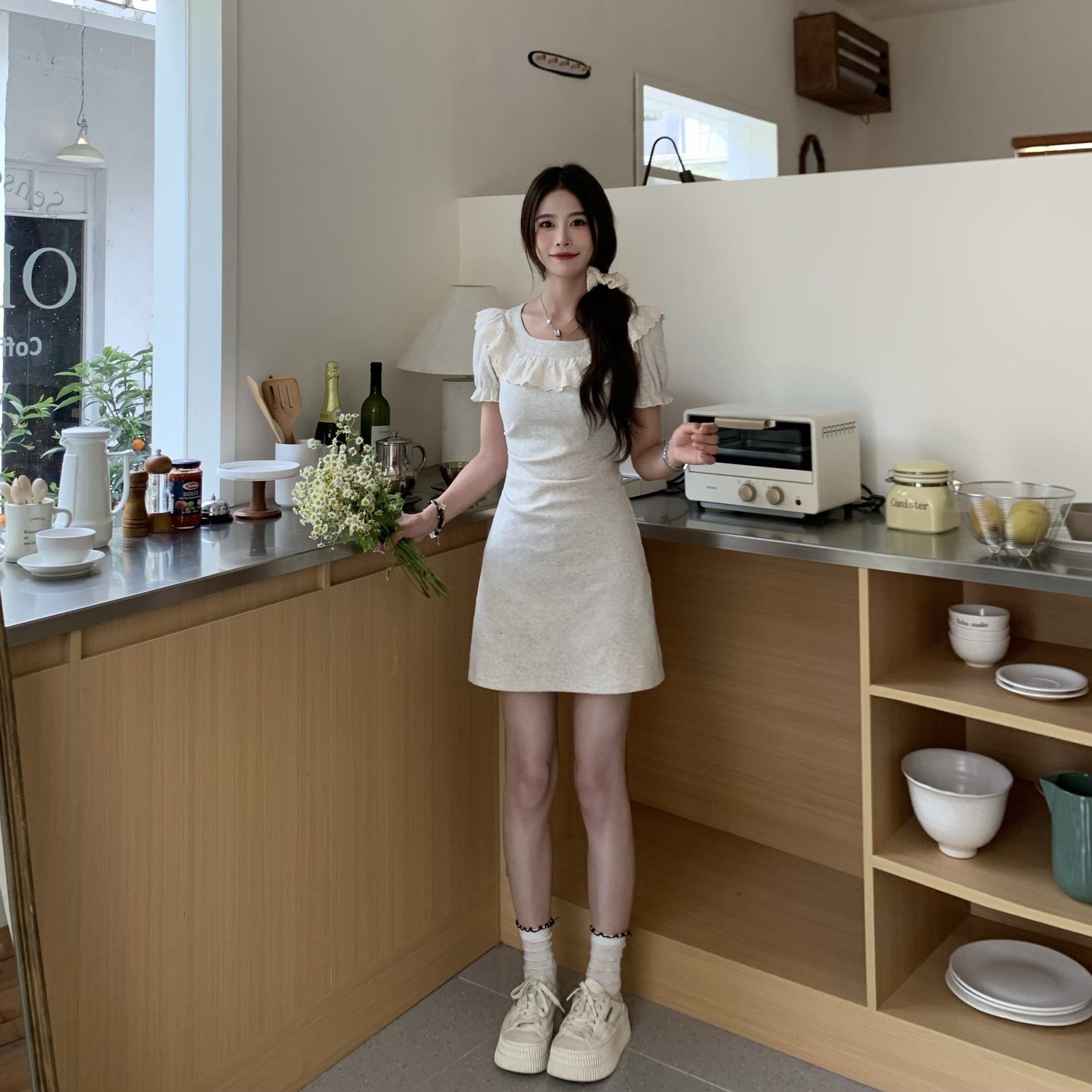 Petite Pear-Shaped French Half-Sleeve Dress - 2025 New Summer Style with Long Skirt for Effortless Elegance Petite Pear-Shaped French Half-Sleeve Dress - 2025 New Summer Style with Long Skirt for Effortless Elegance