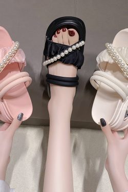 Petite Summer Open-Toe Platform Sandals - Comfortable Thick-Soled Wrinkled Design for Women - Versatile Casual Footwear