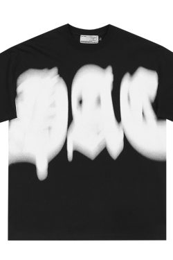 Phantom Gothic Street Style Loose Round Neck Short Sleeve T-Shirt - Trendy Urban Fashion, Y2K Aesthetic, Comfortable Fit