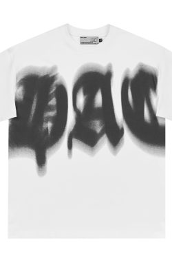 Phantom Gothic Street Style Loose Round Neck Short Sleeve T-Shirt - Trendy Urban Fashion, Y2K Aesthetic, Comfortable Fit