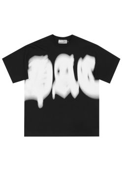 Phantom Gothic Street Style Loose Round Neck Short Sleeve T-Shirt - Trendy Urban Fashion, Y2K Aesthetic, Comfortable Fit