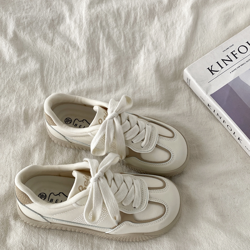 Pink Niche Design Training Board Shoes for Women - Casual Sports Shoes for Spring and Autumn 2025, Trendy Little White Sneakers Pink Niche Design Training Board Shoes for Women - Casual Sports Shoes for Spring and Autumn 2025, Trendy Little White Sneakers