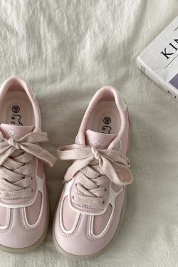 Pink Niche Design Training Board Shoes for Women - Casual Sports Shoes for Spring and Autumn 2025, Trendy Little White Sneakers