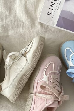 Pink Niche Design Training Board Shoes for Women - Casual Sports Shoes for Spring and Autumn 2025, Trendy Little White Sneakers