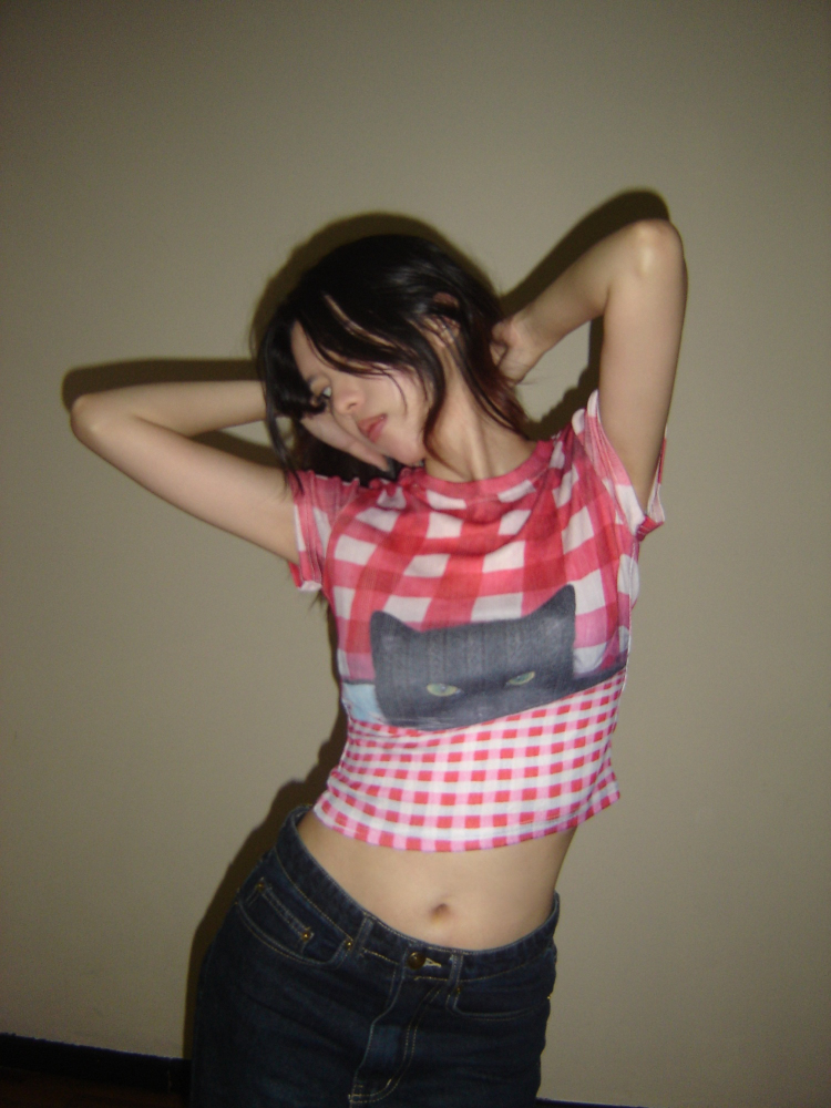 Plaid Cat Vintage Print Short Sleeve T-Shirt for Women - 2025 Summer American Hot Girl Style, Trendy Y2K Fashion Plaid Cat Vintage Print Short Sleeve T-Shirt for Women - 2025 Summer American Hot Girl Style, Trendy Y2K Fashion