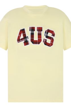 Plaid Patch Embroidery Loose Fit T-Shirt for Couples - Spring Summer National Trend Short Sleeve Top