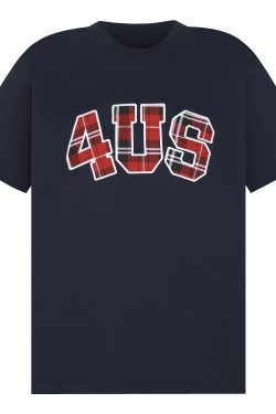 Plaid Patch Embroidery Loose Fit T-Shirt for Couples - Spring Summer National Trend Short Sleeve Top