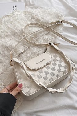 Plaid Retro Niche Shoulder Bag - Spring Summer 2025 Small Square Crossbody Bag for Women - Versatile Y2K Fashion Accessory