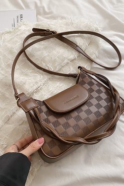 Plaid Retro Niche Shoulder Bag - Spring Summer 2025 Small Square Crossbody Bag for Women - Versatile Y2K Fashion Accessory