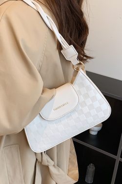 Plaid Retro Niche Shoulder Bag - Spring Summer 2025 Small Square Crossbody Bag for Women - Versatile Y2K Fashion Accessory