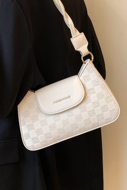 Plaid Retro Niche Shoulder Bag - Spring Summer 2025 Small Square Crossbody Bag for Women - Versatile Y2K Fashion Accessory