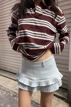 Playful Blue Slim Fit Solid Color Short Skirt for Women - Versatile Spring 2025 Style, Perfect for Hot Girl Aesthetic