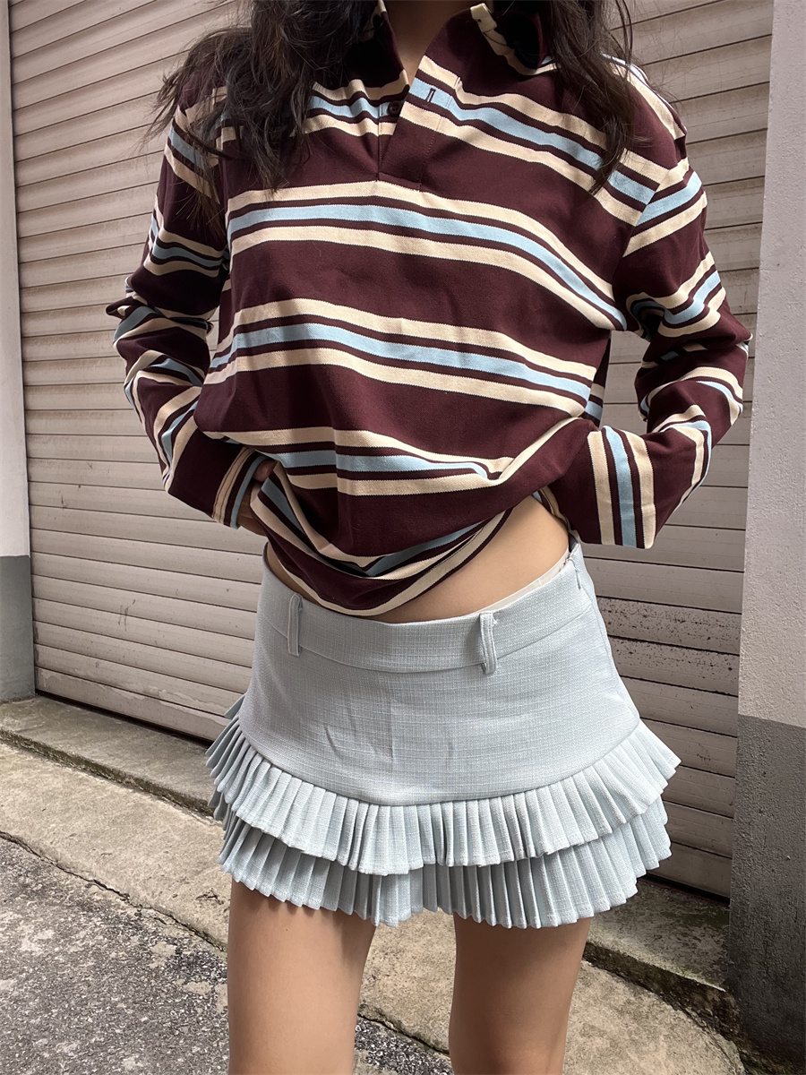 Playful Blue Slim Fit Solid Color Short Skirt for Women - Versatile Spring 2025 Style, Perfect for Hot Girl Aesthetic Playful Blue Slim Fit Solid Color Short Skirt for Women - Versatile Spring 2025 Style, Perfect for Hot Girl Aesthetic