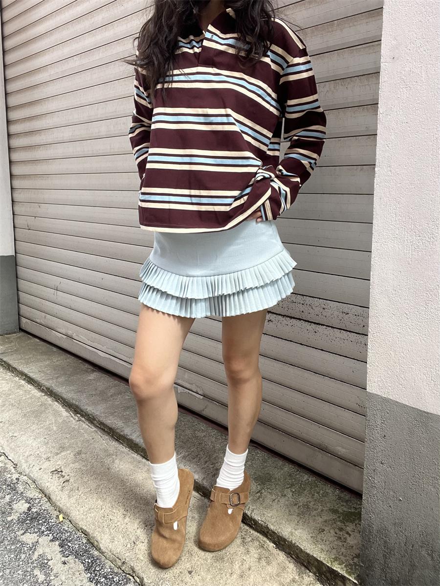 Playful Blue Slim Fit Solid Color Short Skirt for Women - Versatile Spring 2025 Style, Perfect for Hot Girl Aesthetic Playful Blue Slim Fit Solid Color Short Skirt for Women - Versatile Spring 2025 Style, Perfect for Hot Girl Aesthetic