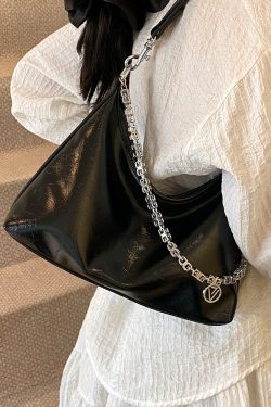 Pleated Crackle Texture Underarm Bag - Simple Versatile Large Capacity Shoulder Bag for Spring 2025 Fashion