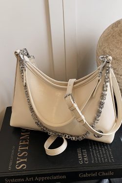 Pleated Crackle Texture Underarm Bag - Simple Versatile Large Capacity Shoulder Bag for Spring 2025 Fashion