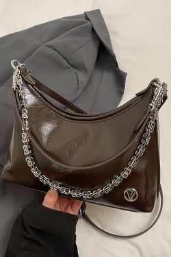 Pleated Crackle Texture Underarm Bag - Simple Versatile Large Capacity Shoulder Bag for Spring 2025 Fashion