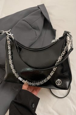 Pleated Crackle Texture Underarm Bag - Simple Versatile Large Capacity Shoulder Bag for Spring 2025 Fashion