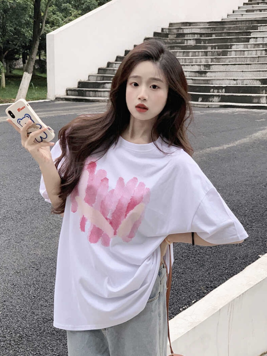 Plus Size American Retro Cotton Short Sleeve T-Shirt for Men & Women, Loose Oversized Black Couple Top - Y2K Style Plus Size American Retro Cotton Short Sleeve T-Shirt for Men & Women, Loose Oversized Black Couple Top - Y2K Style