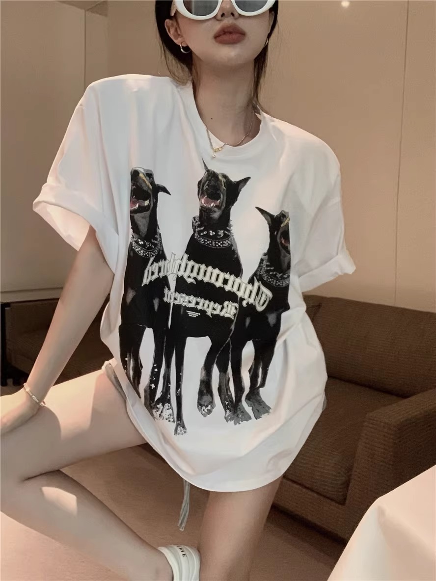 Plus Size American Retro Cotton Short Sleeve T-Shirt for Women, Loose Fit National Trend Half-Sleeve Top Plus Size American Retro Cotton Short Sleeve T-Shirt for Women, Loose Fit National Trend Half-Sleeve Top