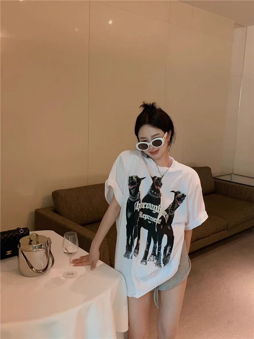 Plus Size American Retro Cotton Short Sleeve T-Shirt for Women, Loose Fit National Trend Half-Sleeve Top Plus Size American Retro Cotton Short Sleeve T-Shirt for Women, Loose Fit National Trend Half-Sleeve Top