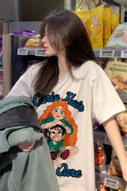 Plus-Size American Retro Cotton Short Sleeve T-Shirt for Women, Loose Oversize Design, Casual Niche Student Top